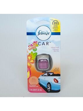 FEBREZE Car Vent Clip GAIN Scent Island Fresh BNIP 2ml
